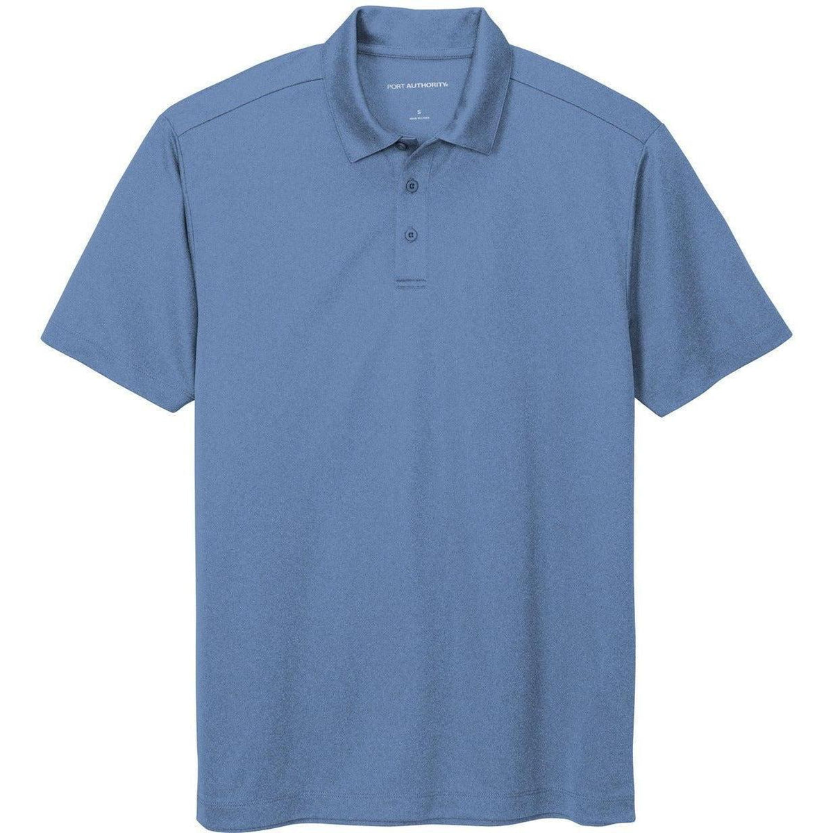 no-logo Port Authority Heathered Silk Touch Performance Polo