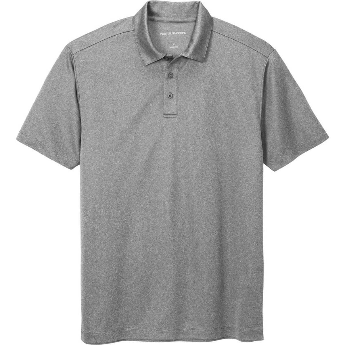 no-logo Port Authority Heathered Silk Touch Performance Polo
