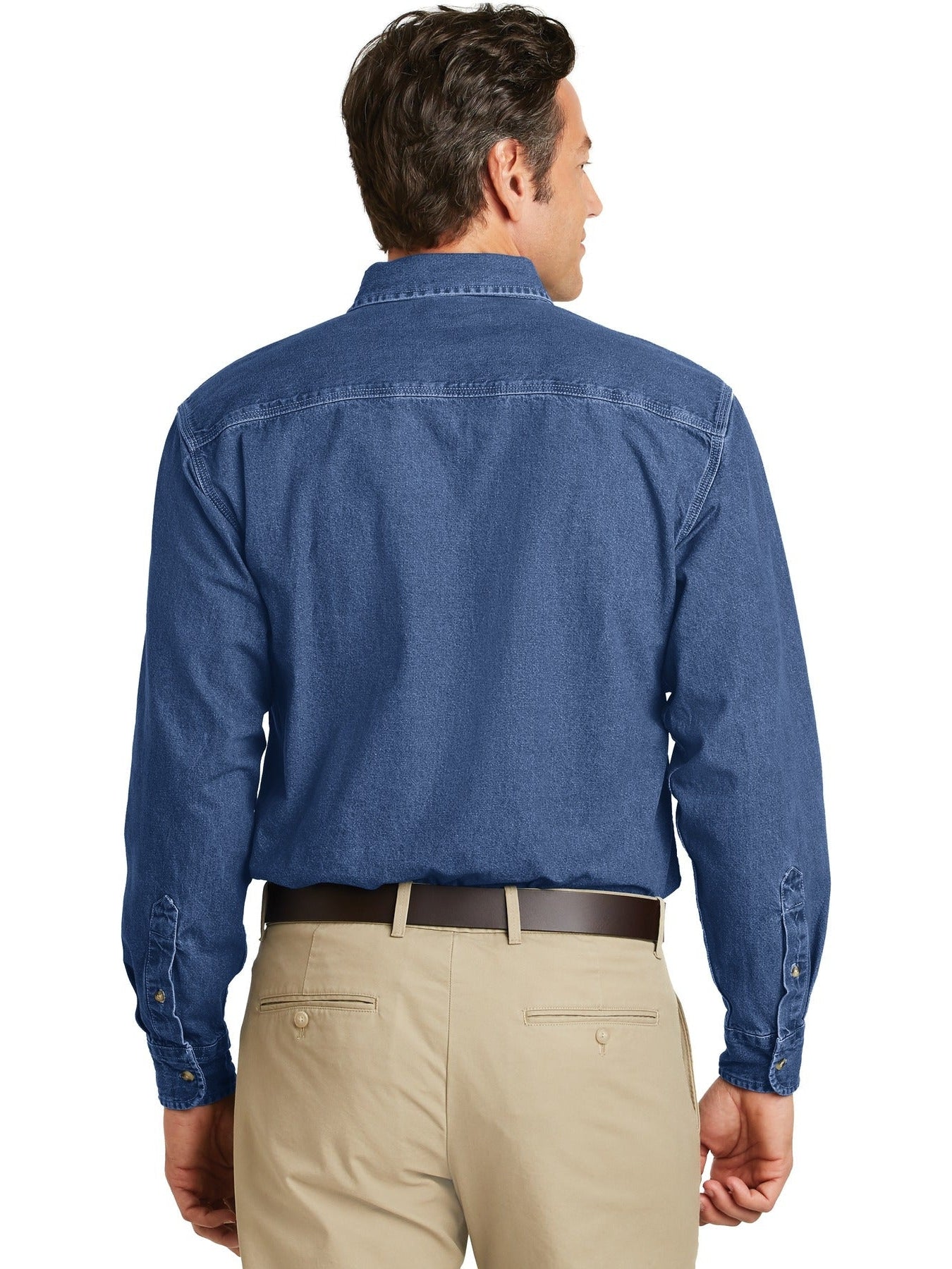 no-logo Port Authority Heavyweight Denim Shirt-Regular-Port Authority-Thread Logic