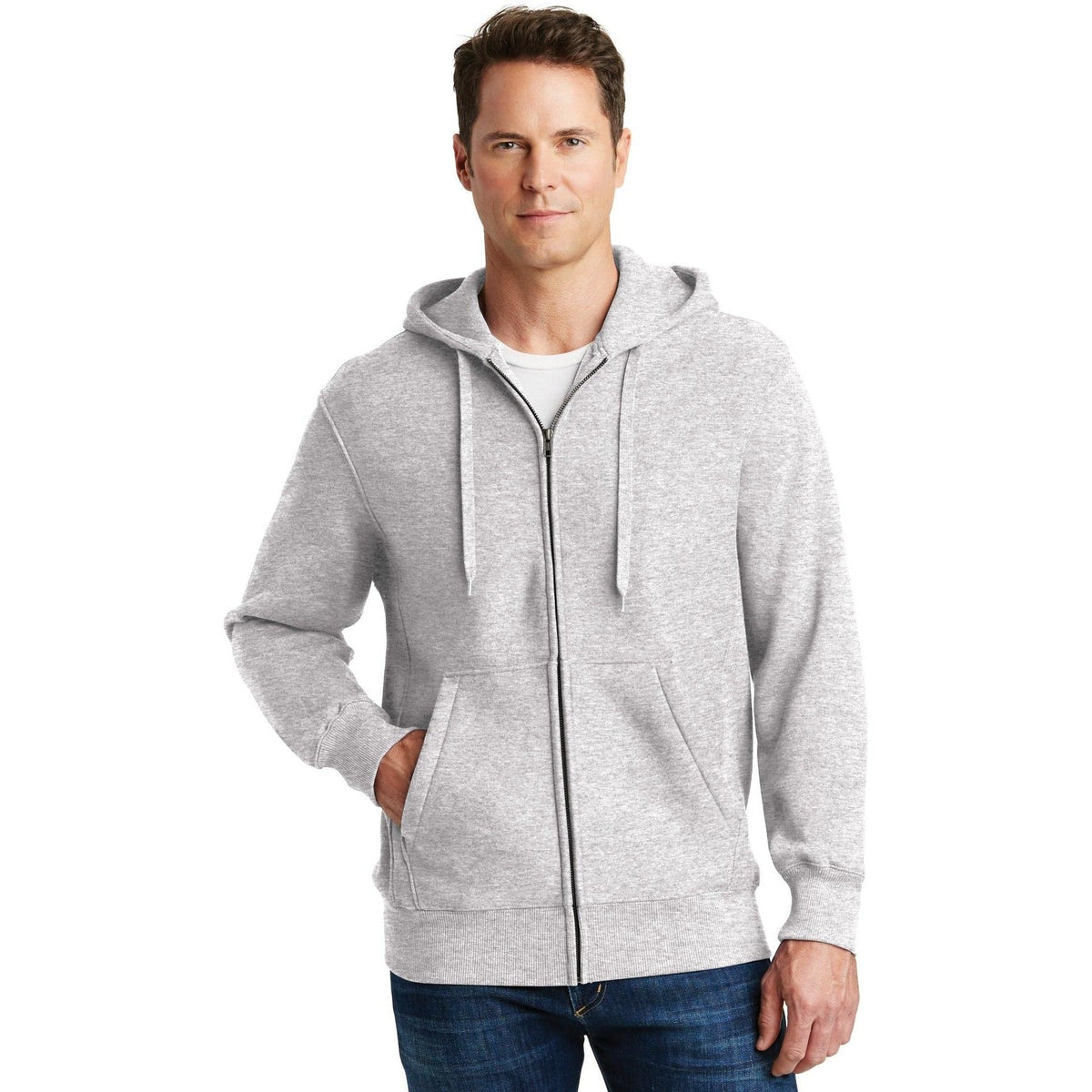 no-logo Port Authority Heavyweight Full Zip Sweatshirt-Full Zips-Port Authority-Thread Logic