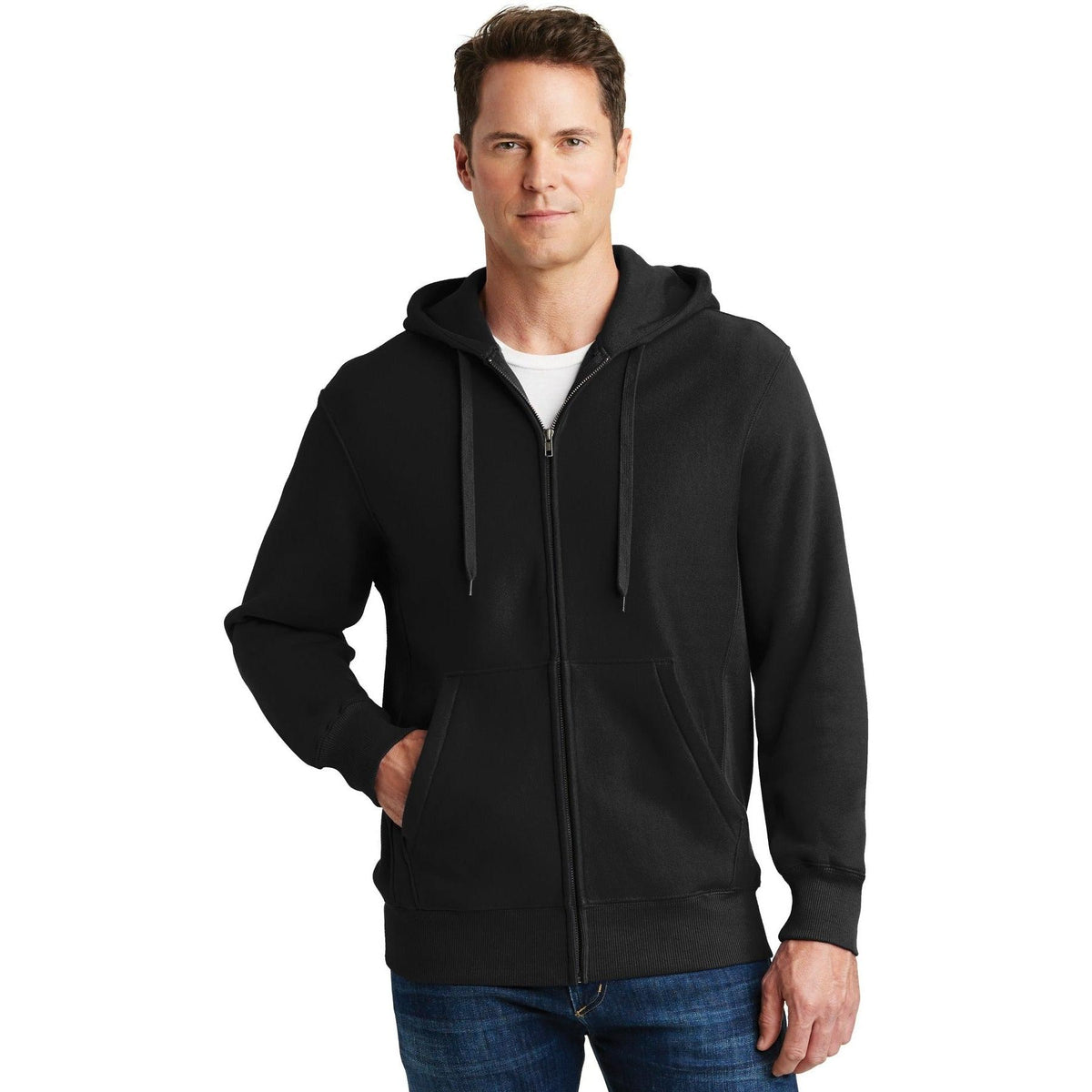 no-logo Port Authority Heavyweight Full Zip Sweatshirt-Full Zips-Port Authority-Thread Logic