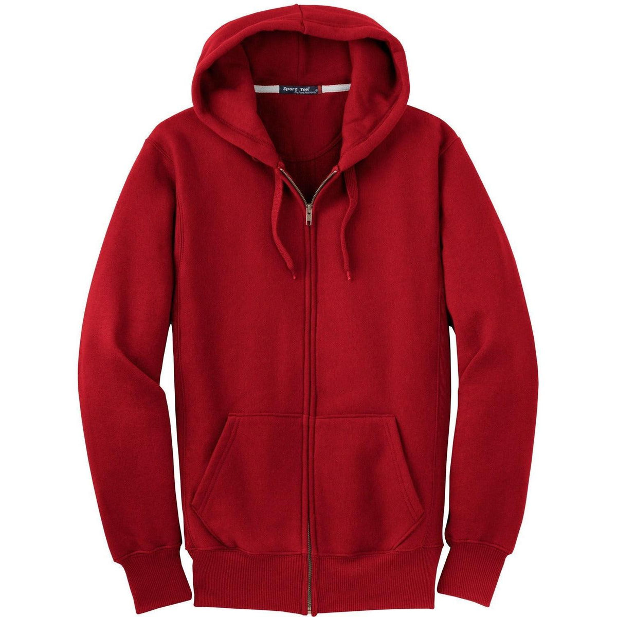 no-logo Port Authority Heavyweight Full Zip Sweatshirt-Full Zips-Port Authority-Red-S-Thread Logic