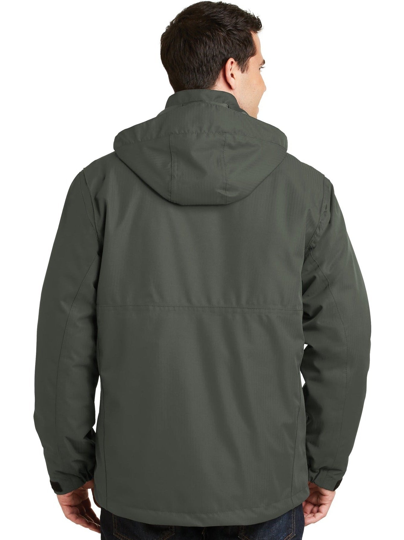 no-logo Port Authority Herringbone 3-In-1 Parka-Regular-Port Authority-Thread Logic
