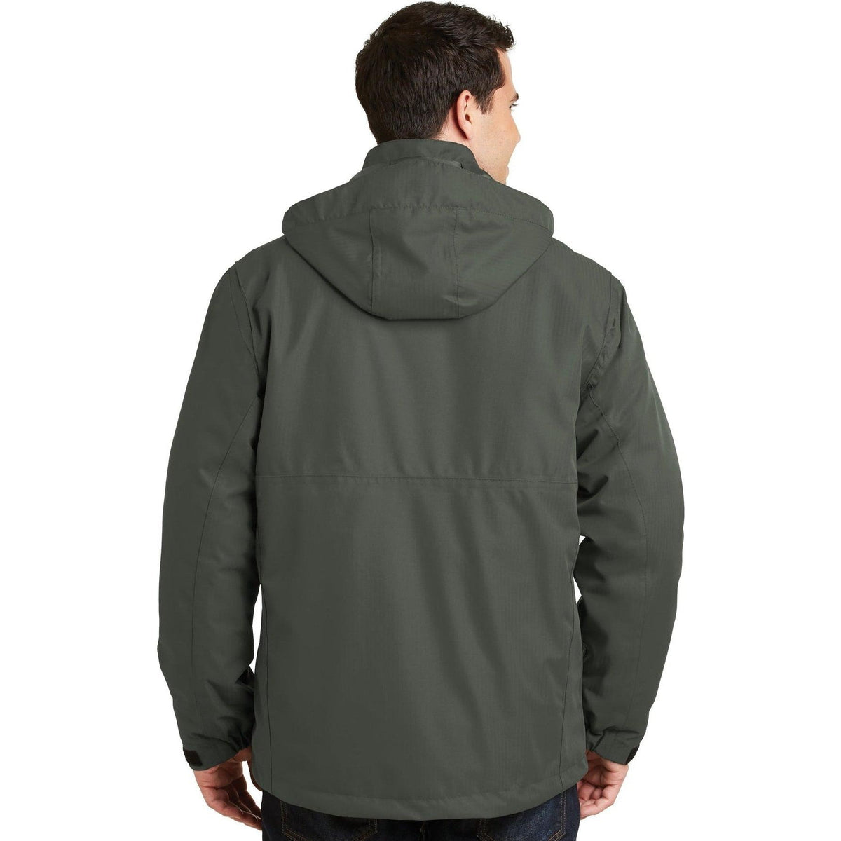 no-logo Port Authority Herringbone 3-In-1 Parka-Regular-Port Authority-Thread Logic