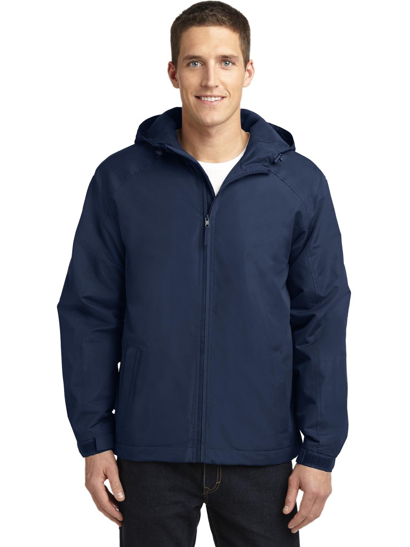 no-logo Port Authority Hooded Charger Jacket-Regular-Port Authority-Thread Logic