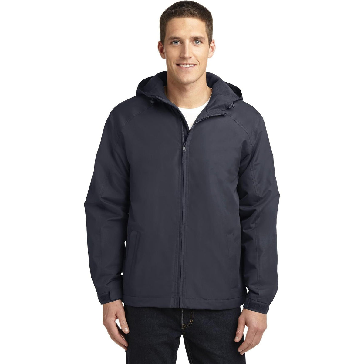 no-logo Port Authority Hooded Charger Jacket-Regular-Port Authority-Thread Logic