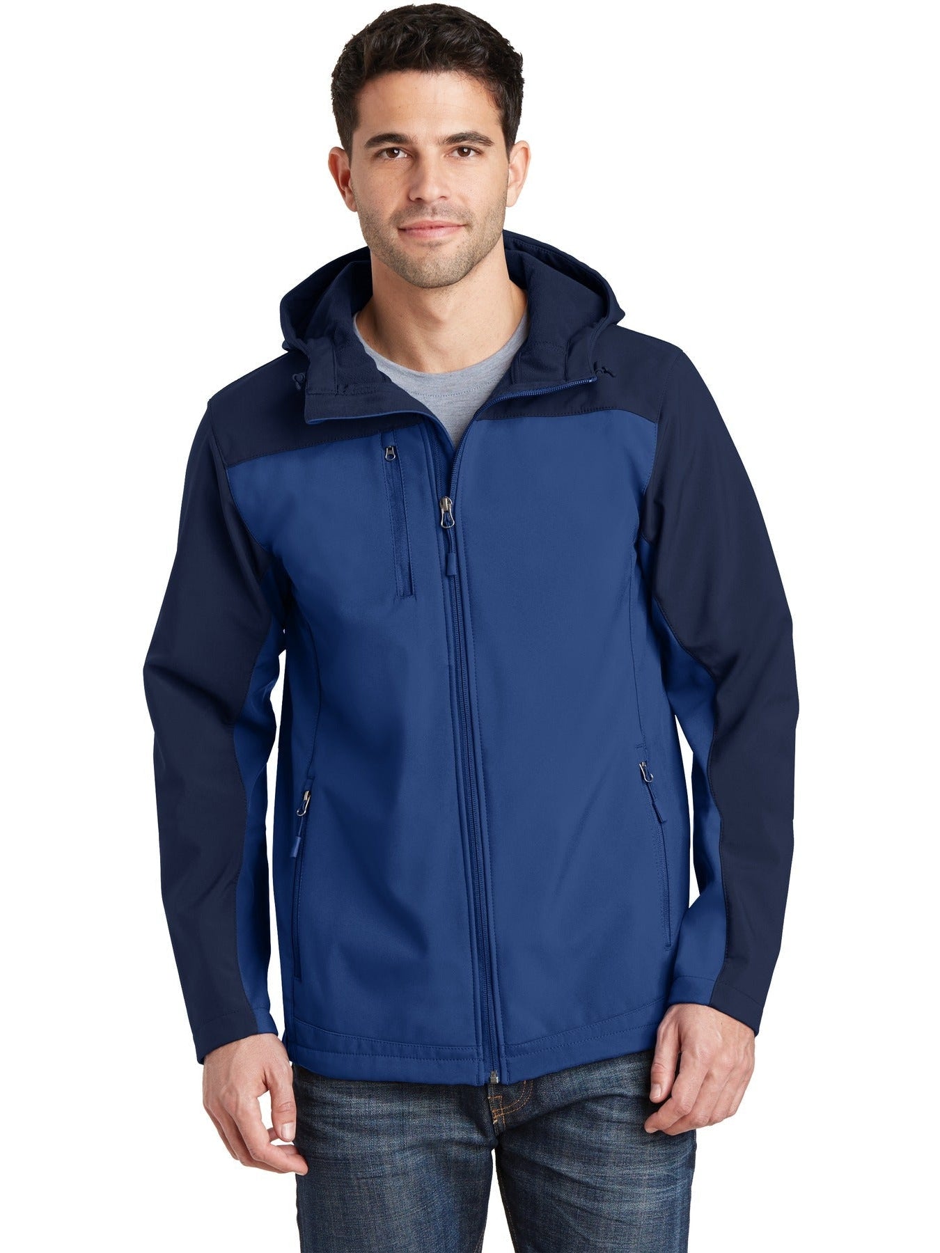 no-logo Port Authority Hooded Core Soft Shell Jacket-Regular-Port Authority-Thread Logic