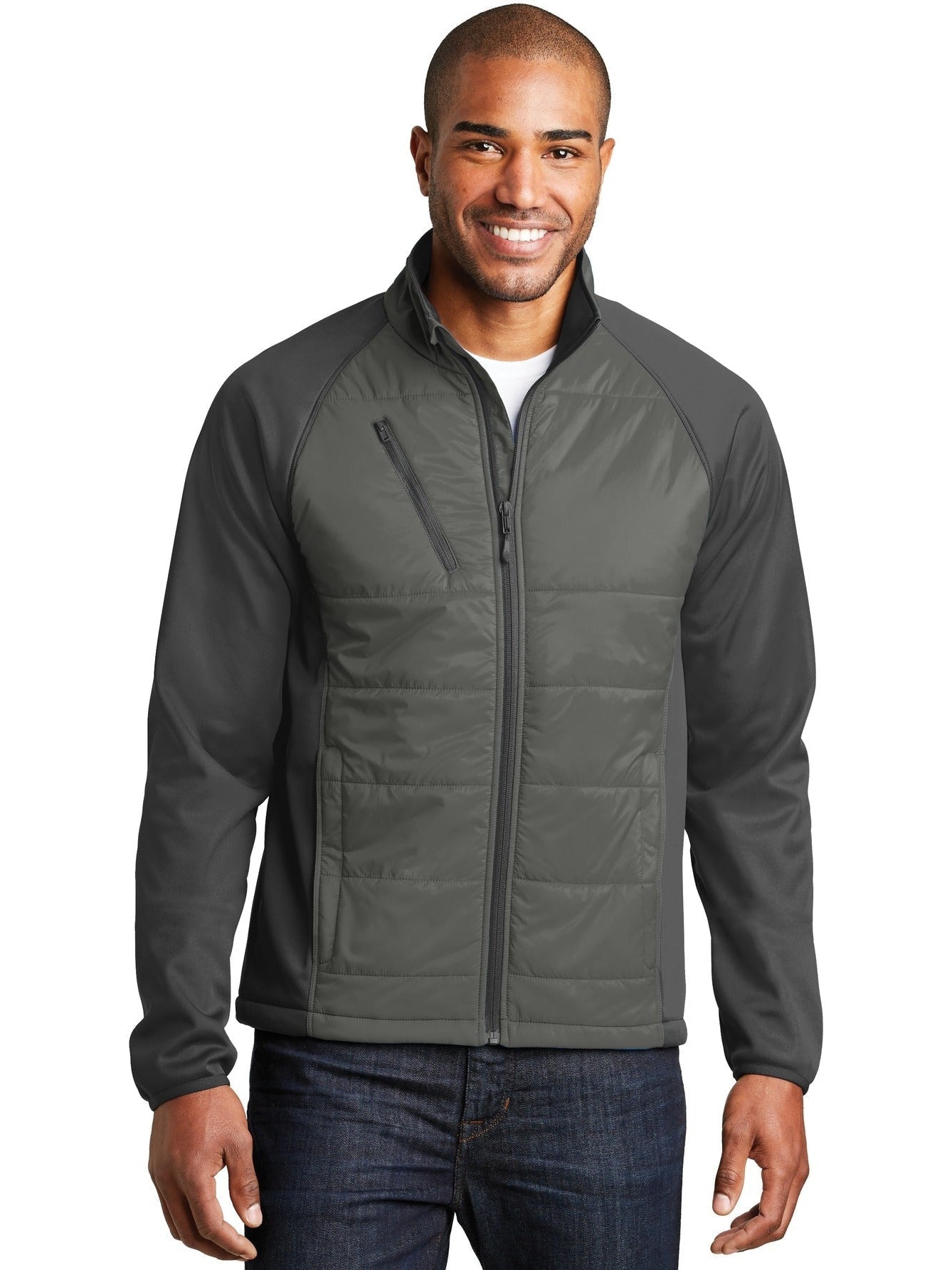 no-logo Port Authority Hybrid Soft Shell Jacket-Regular-Port Authority-Thread Logic