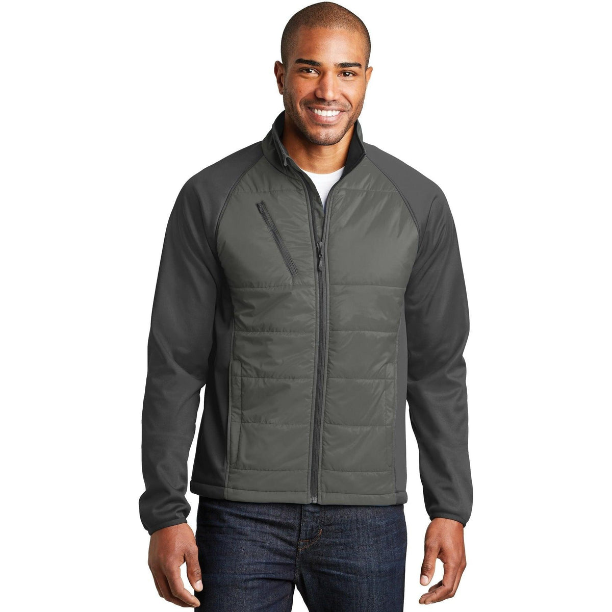 no-logo Port Authority Hybrid Soft Shell Jacket-Regular-Port Authority-Thread Logic