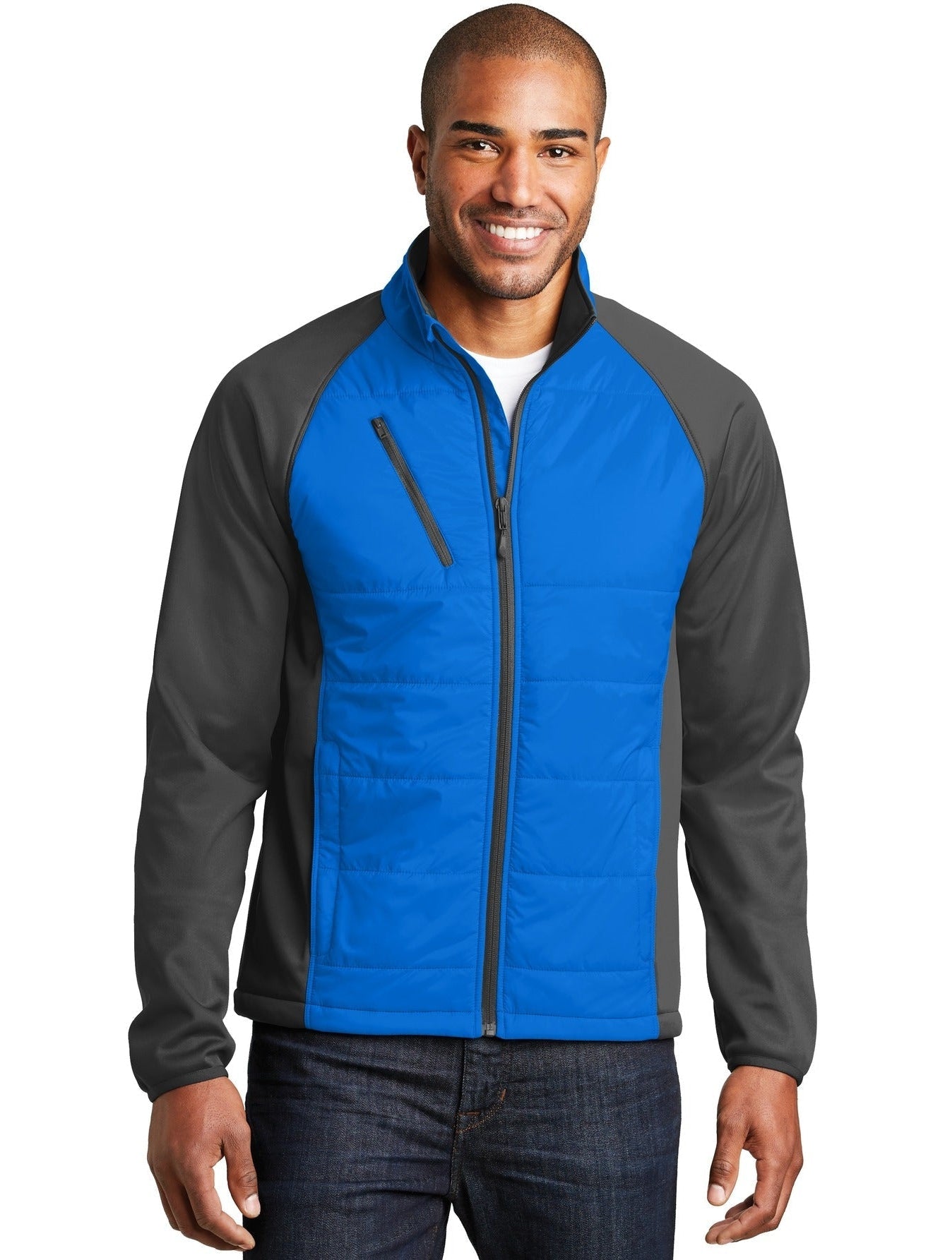 no-logo Port Authority Hybrid Soft Shell Jacket-Regular-Port Authority-Thread Logic