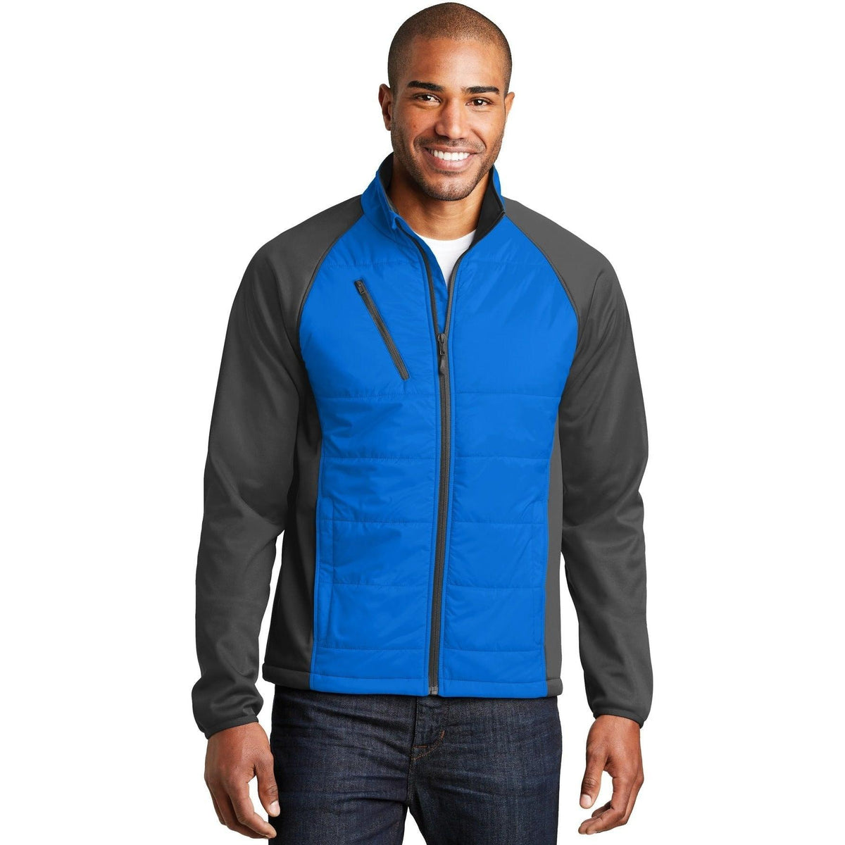 no-logo Port Authority Hybrid Soft Shell Jacket-Regular-Port Authority-Thread Logic