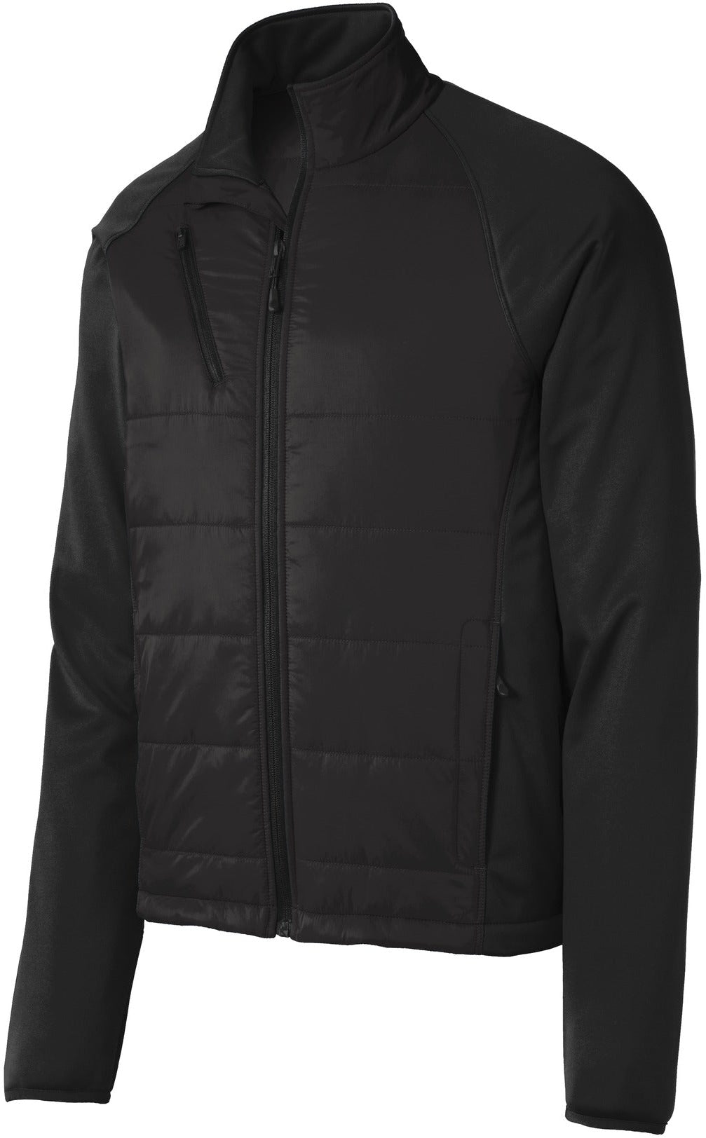 Port Authority Hybrid Soft Shell Jacket-Regular-Port Authority-Deep Black-S-Thread Logic
