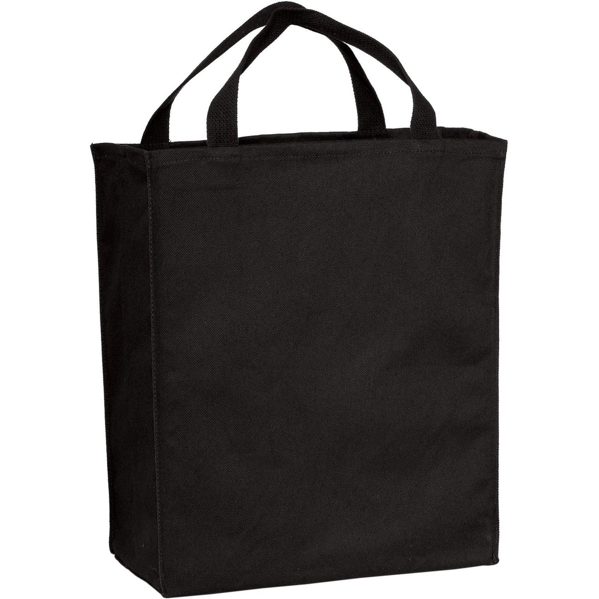 no-logo Port Authority Ideal Twill Grocery Tote-Regular-Port Authority-Black-Thread Logic