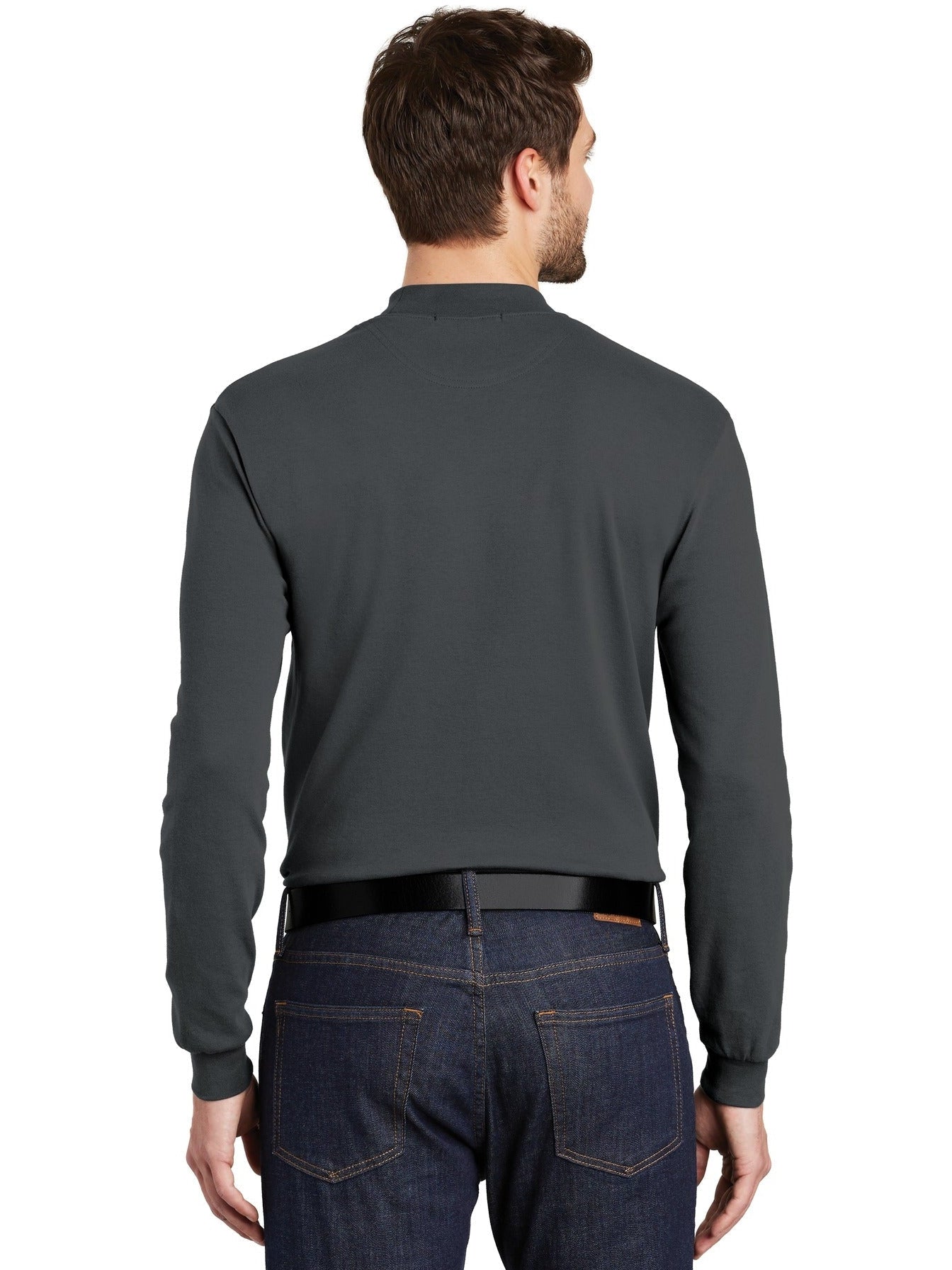 no-logo Port Authority Interlock Knit Mock Turtleneck-Regular-Port Authority-Thread Logic