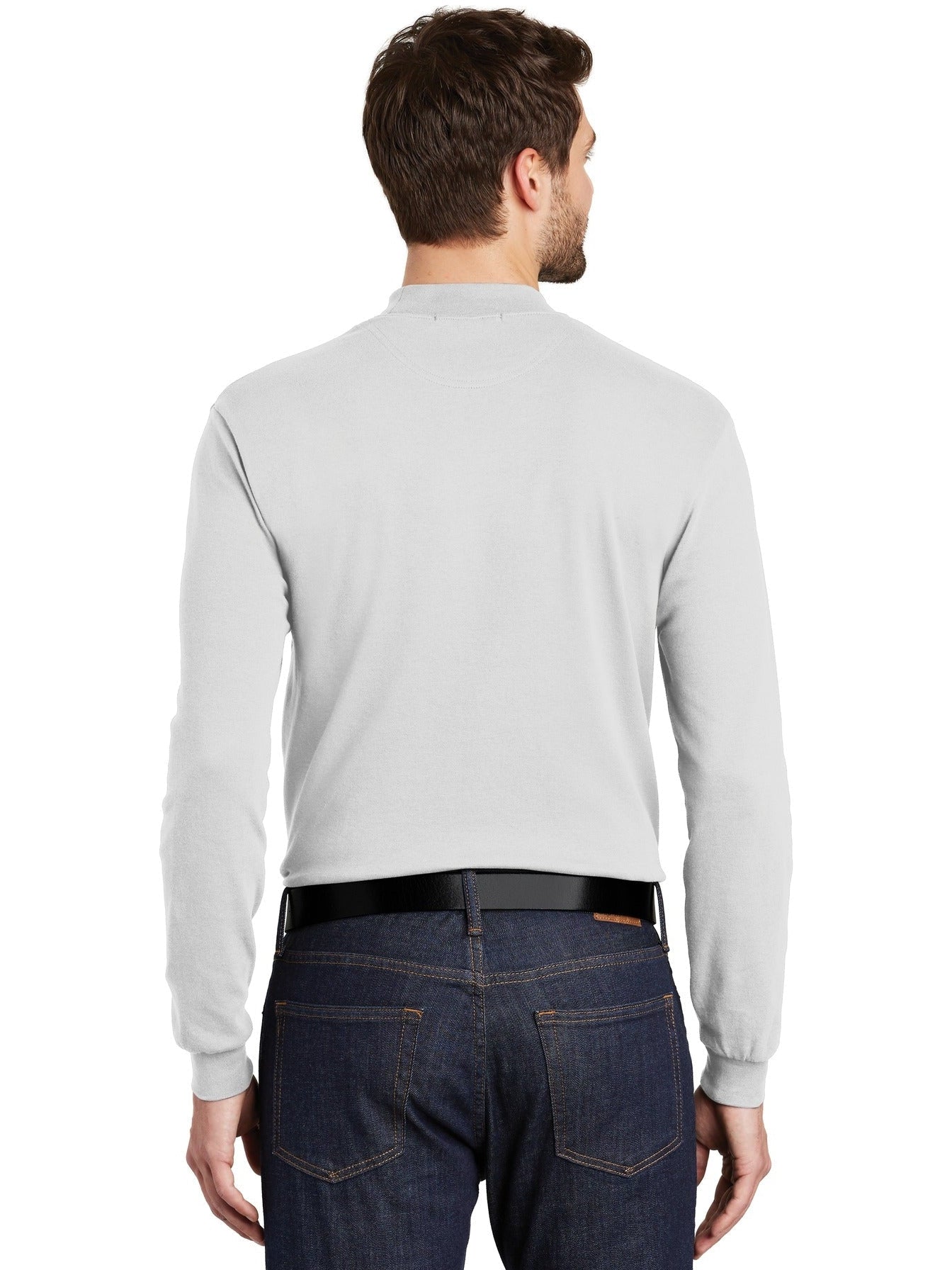 no-logo Port Authority Interlock Knit Mock Turtleneck-Regular-Port Authority-Thread Logic