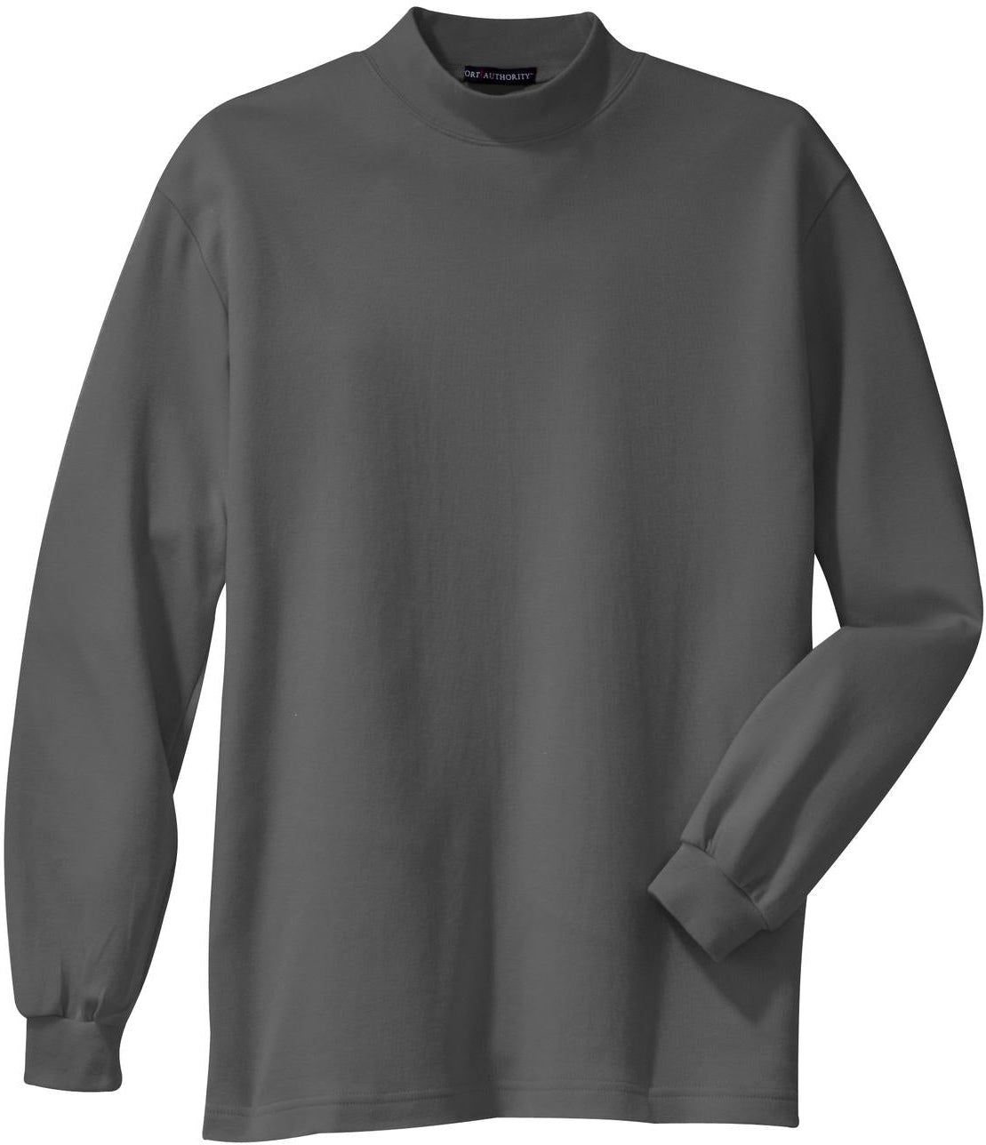 no-logo Port Authority Interlock Knit Mock Turtleneck-Regular-Port Authority-Steel Grey-S-Thread Logic