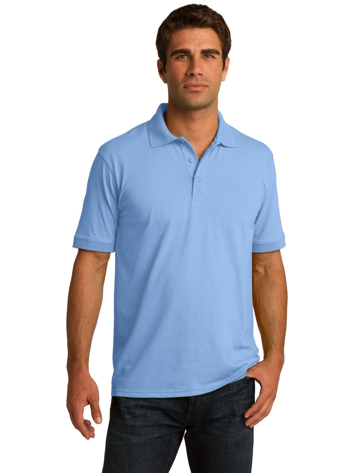 no-logo Port Authority Jersey Knit Polo Shirt-Regular-Port Authority-Thread Logic