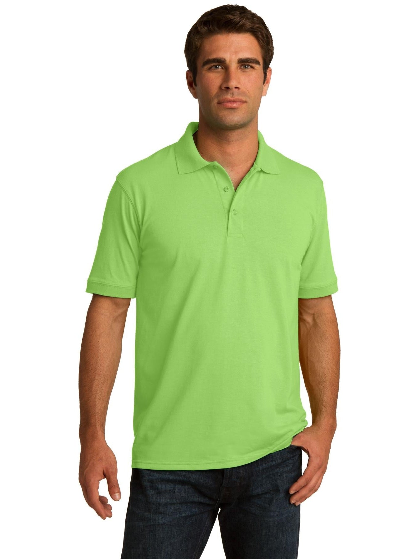 no-logo Port Authority Jersey Knit Polo Shirt-Regular-Port Authority-Thread Logic