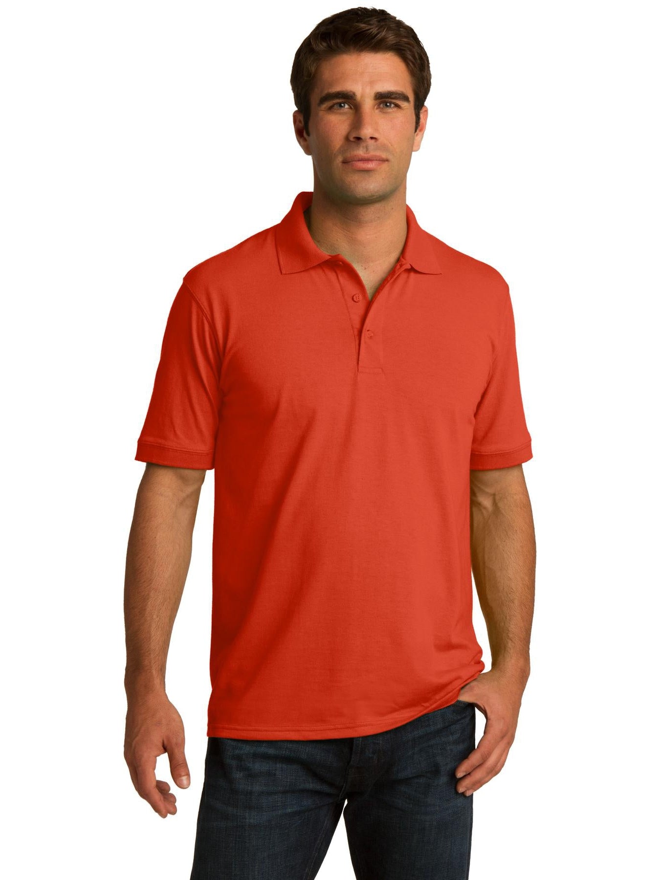 no-logo Port Authority Jersey Knit Polo Shirt-Regular-Port Authority-Thread Logic