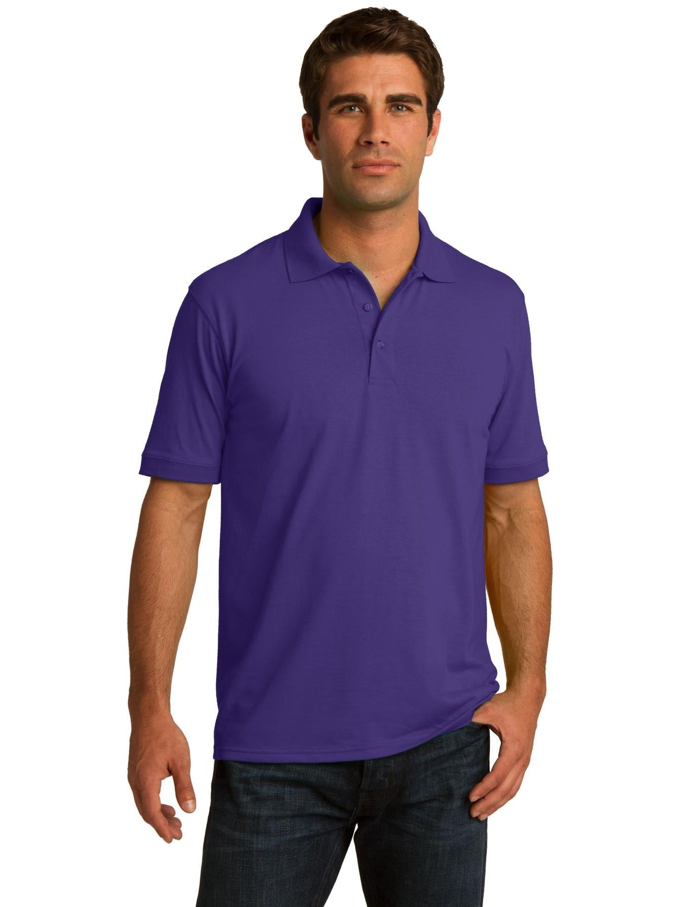 no-logo Port Authority Jersey Knit Polo Shirt-Regular-Port Authority-Thread Logic