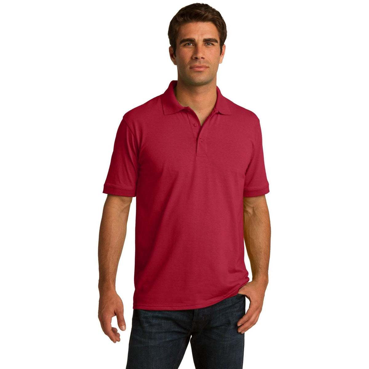 no-logo Port & Company Jersey Knit Polo Shirt-Regular-Port & Company-Thread Logic