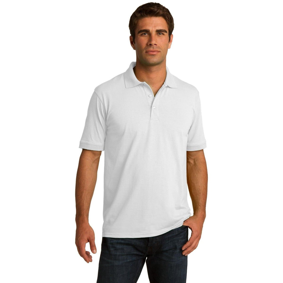 no-logo Port & Company Jersey Knit Polo Shirt-Regular-Port & Company-Thread Logic
