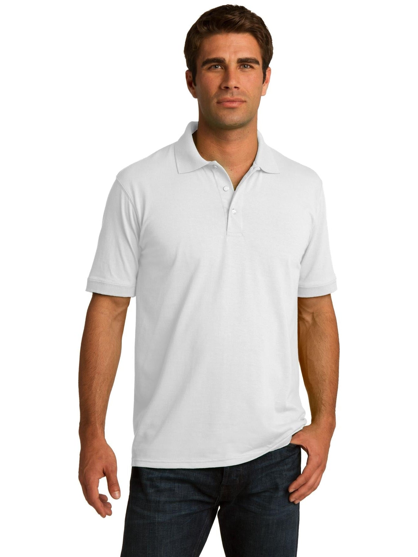 no-logo Port Authority Jersey Knit Polo Shirt-Regular-Port Authority-Thread Logic