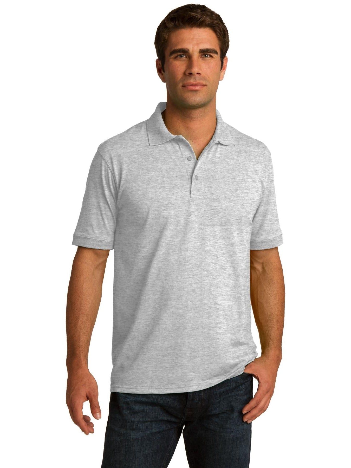 no-logo Port Authority Jersey Knit Polo Shirt-Regular-Port Authority-Thread Logic