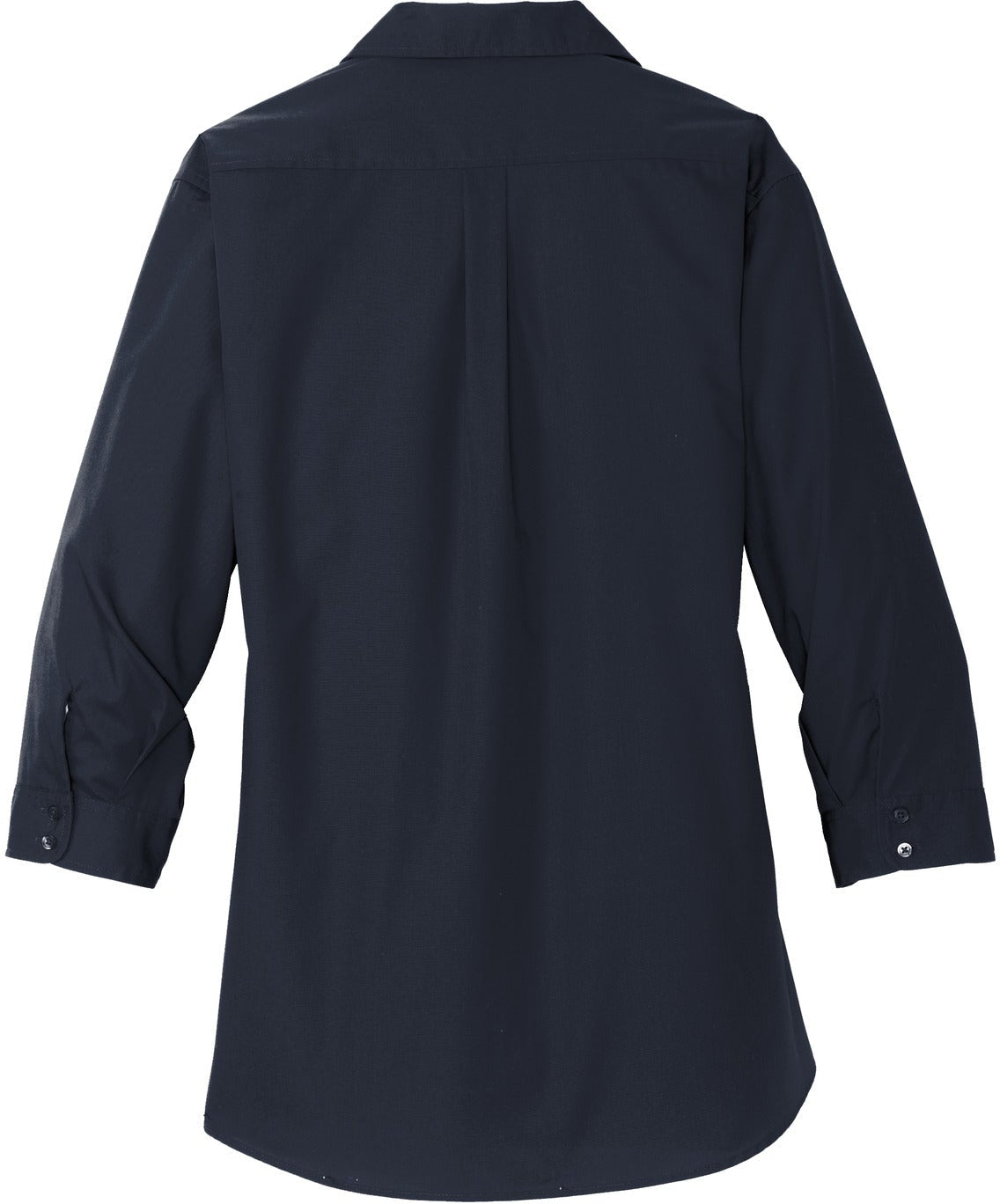 no-logo Port Authority Ladies 3/4-Sleeve Carefree Poplin Shirt-Regular-Port Authority-Thread Logic