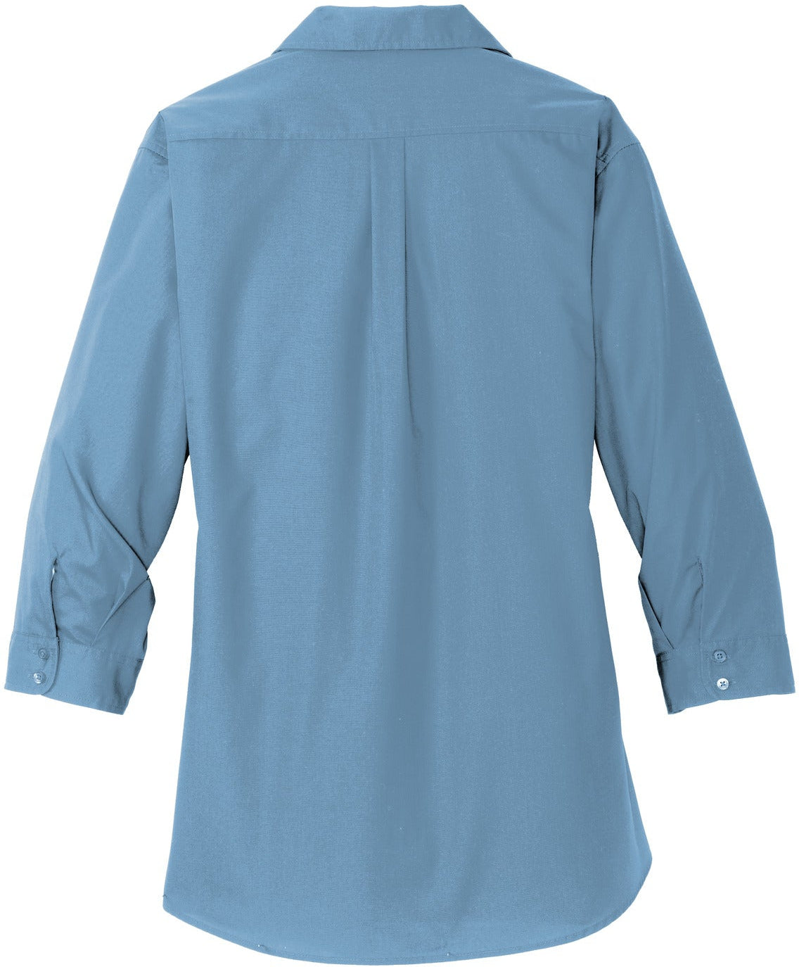 no-logo Port Authority Ladies 3/4-Sleeve Carefree Poplin Shirt-Regular-Port Authority-Thread Logic