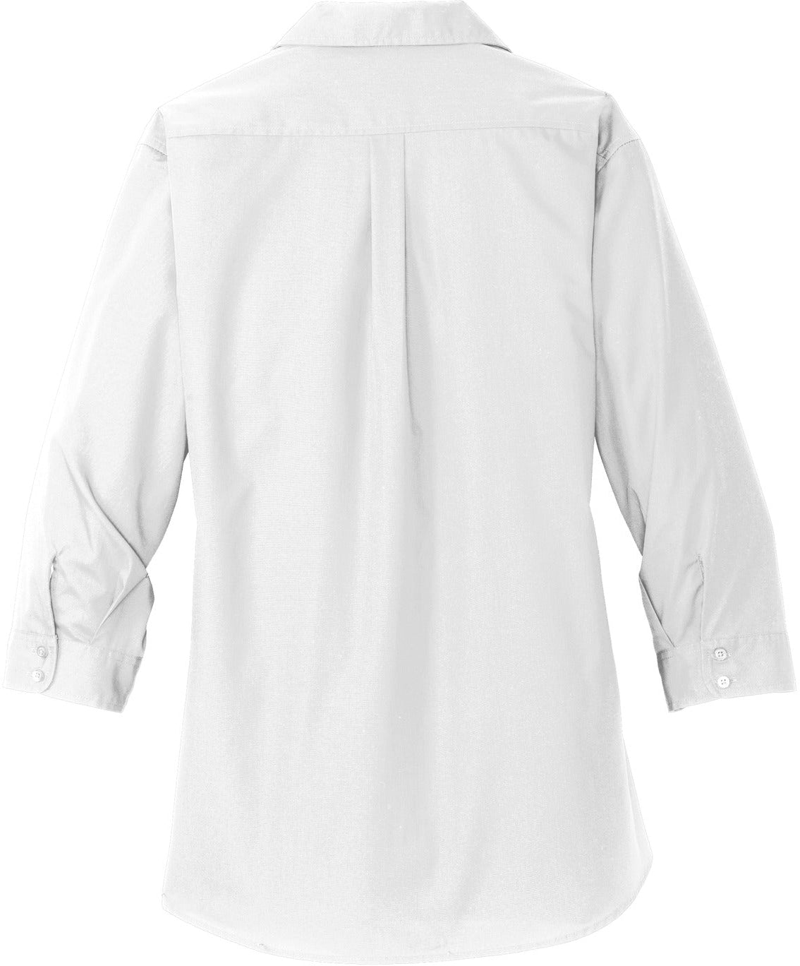 no-logo Port Authority Ladies 3/4-Sleeve Carefree Poplin Shirt-Regular-Port Authority-Thread Logic