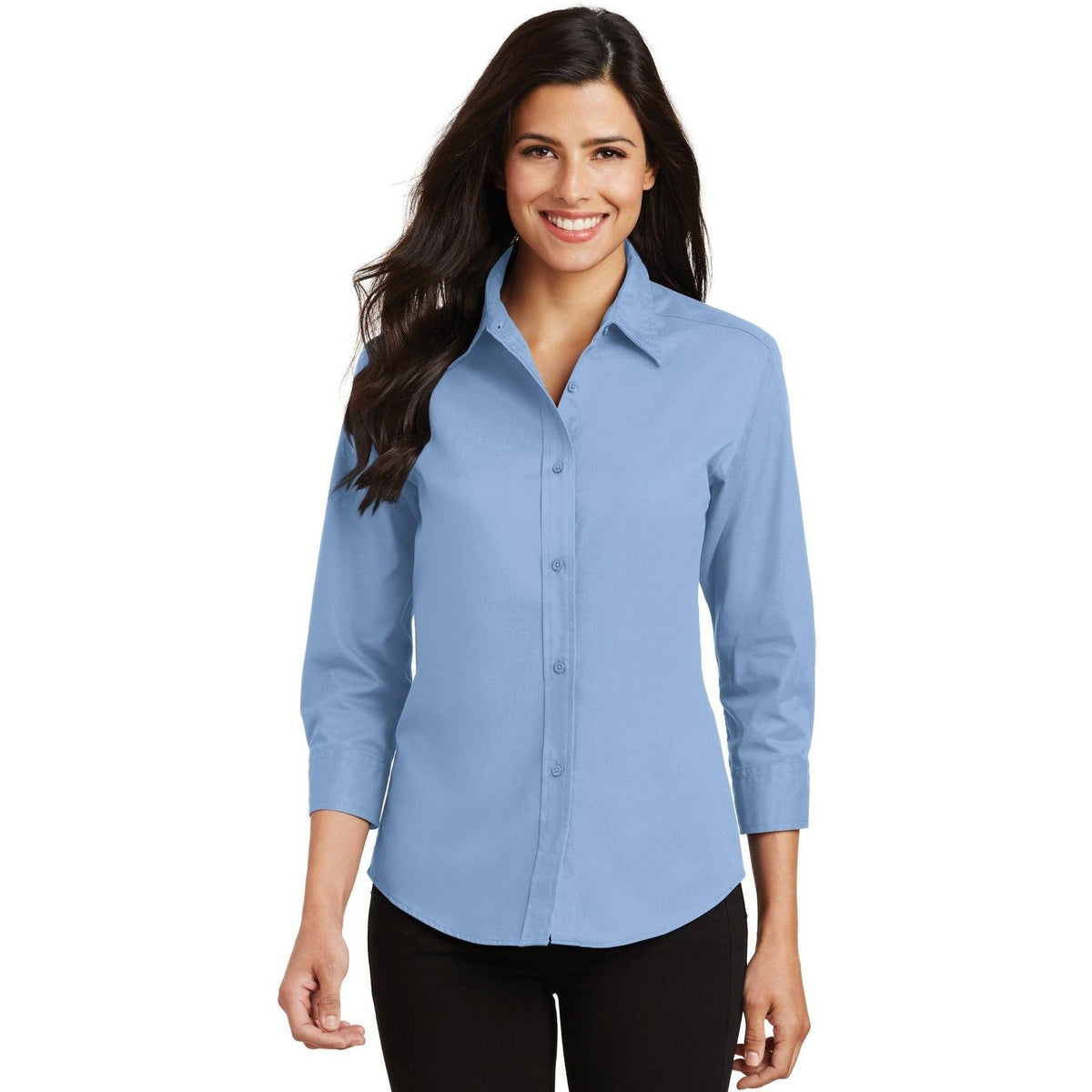 no-logo Port Authority Women's 3/4-Sleeve Easy Care-Dress Shirts-Port Authority-Thread Logic