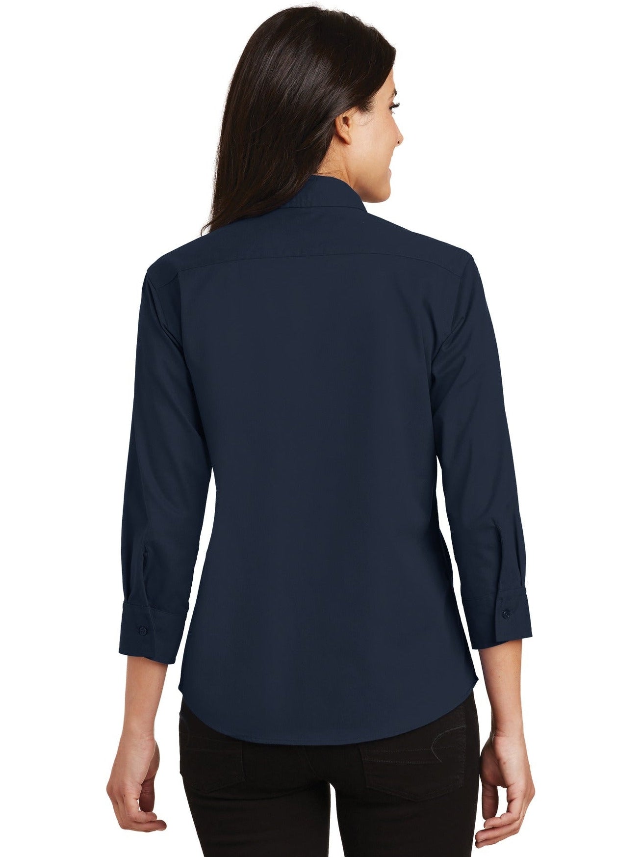 no-logo Port Authority Ladies 3/4-Sleeve Easy Care-Regular-Port Authority-Thread Logic