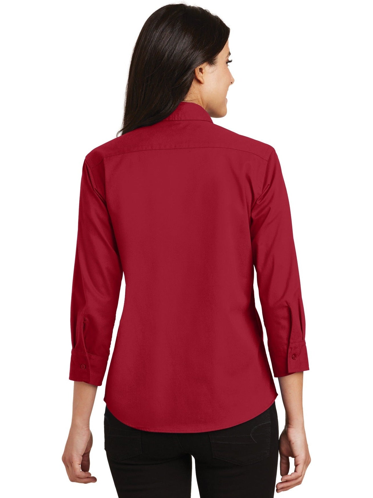 no-logo Port Authority Ladies 3/4-Sleeve Easy Care-Regular-Port Authority-Thread Logic