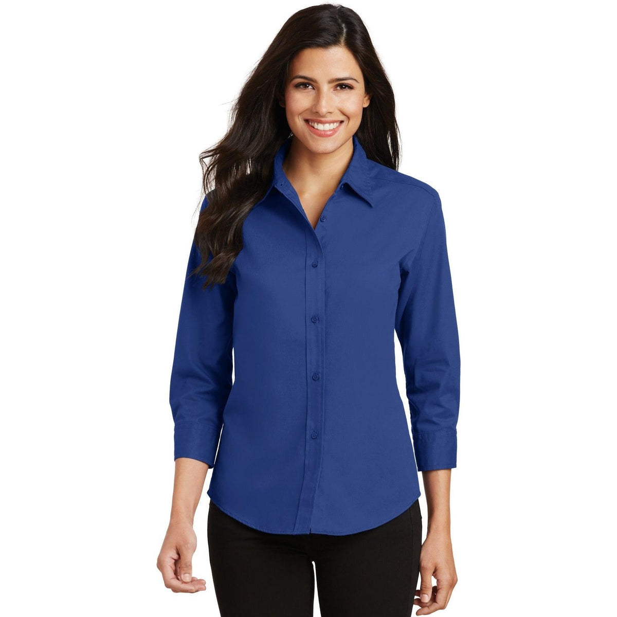 no-logo Port Authority Women's 3/4-Sleeve Easy Care-Dress Shirts-Port Authority-Thread Logic