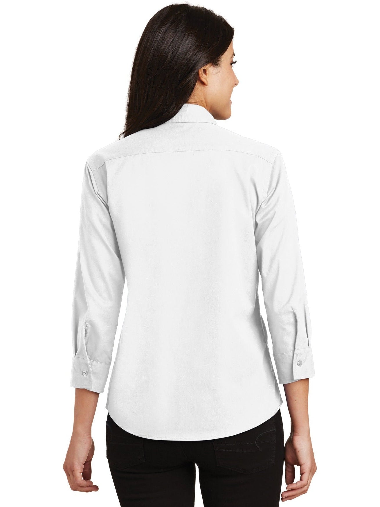 no-logo Port Authority Ladies 3/4-Sleeve Easy Care-Regular-Port Authority-Thread Logic