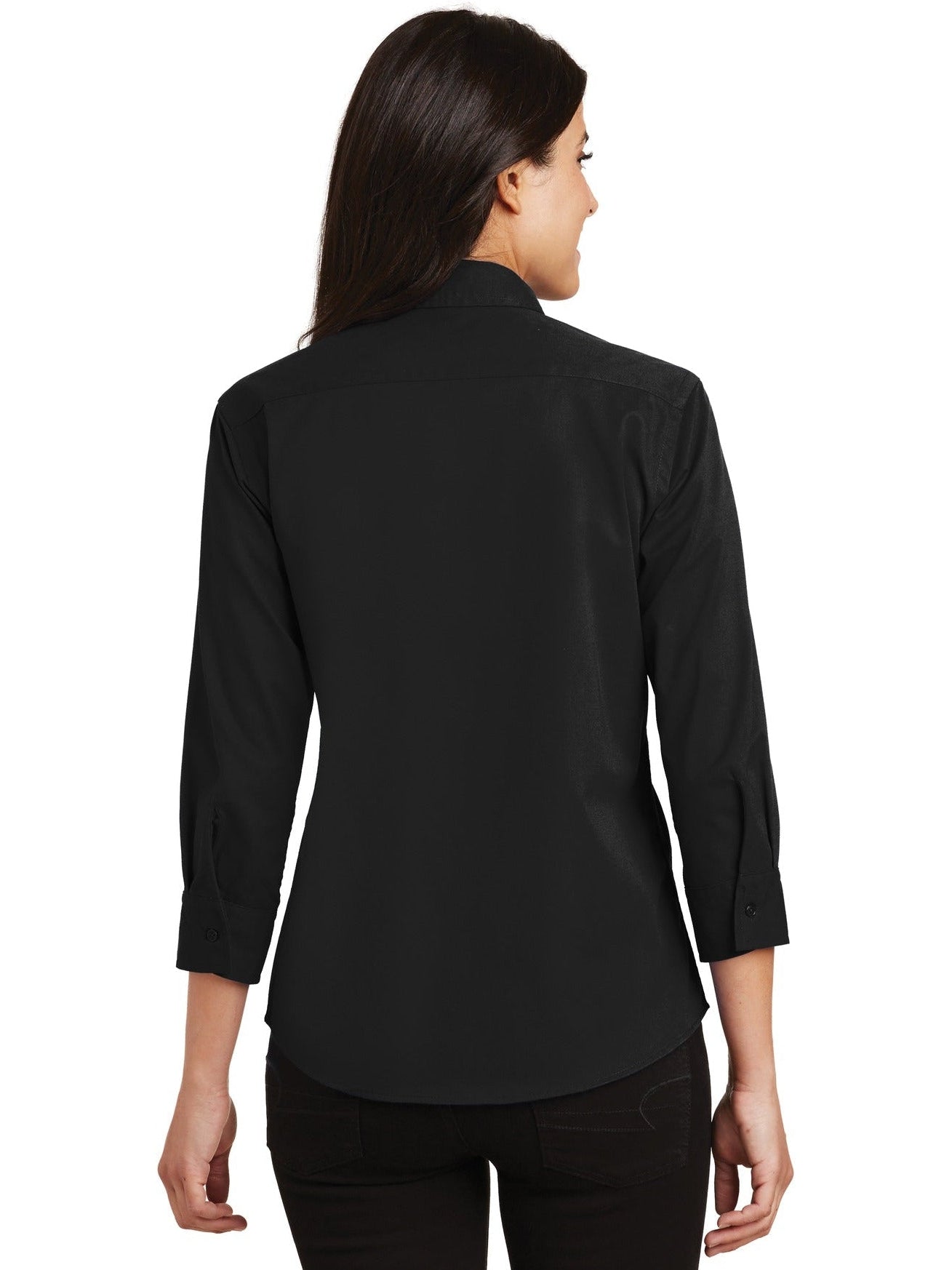 no-logo Port Authority Ladies 3/4-Sleeve Easy Care-Regular-Port Authority-Thread Logic