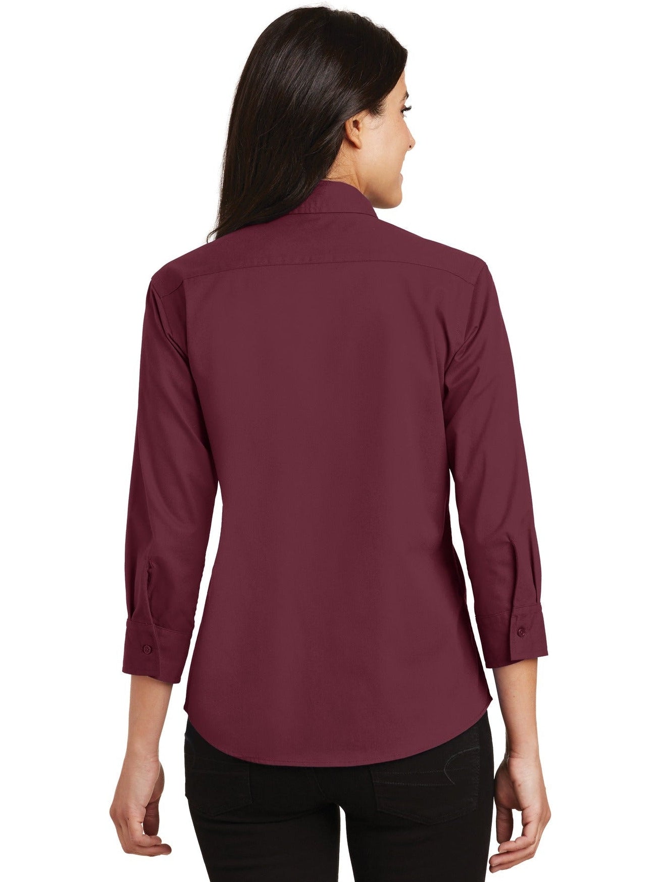 no-logo Port Authority Ladies 3/4-Sleeve Easy Care-Regular-Port Authority-Thread Logic
