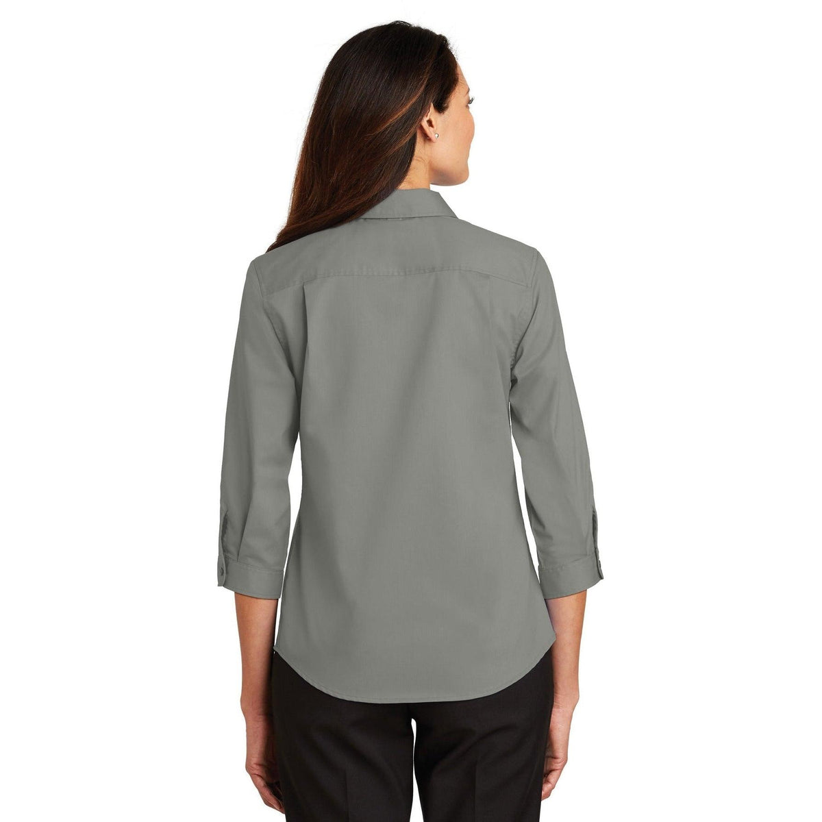 no-logo Port Authority Ladies 3/4 Sleeve SuperPro Twill Shirt-Discontinued-Port Authority-Thread Logic