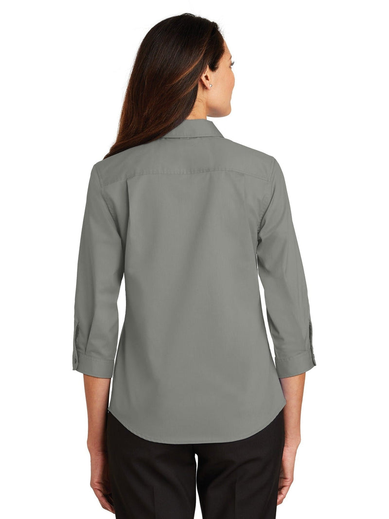 no-logo Port Authority Ladies 3/4 Sleeve SuperPro Twill Shirt-Discontinued-Port Authority-Thread Logic