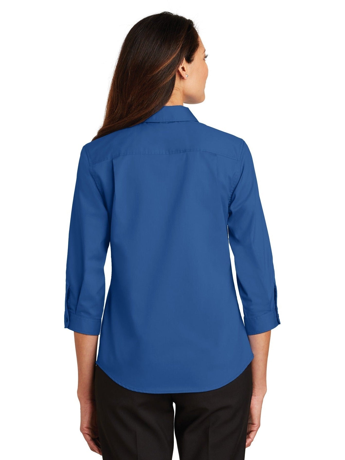 no-logo Port Authority Ladies 3/4 Sleeve SuperPro Twill Shirt-Discontinued-Port Authority-Thread Logic