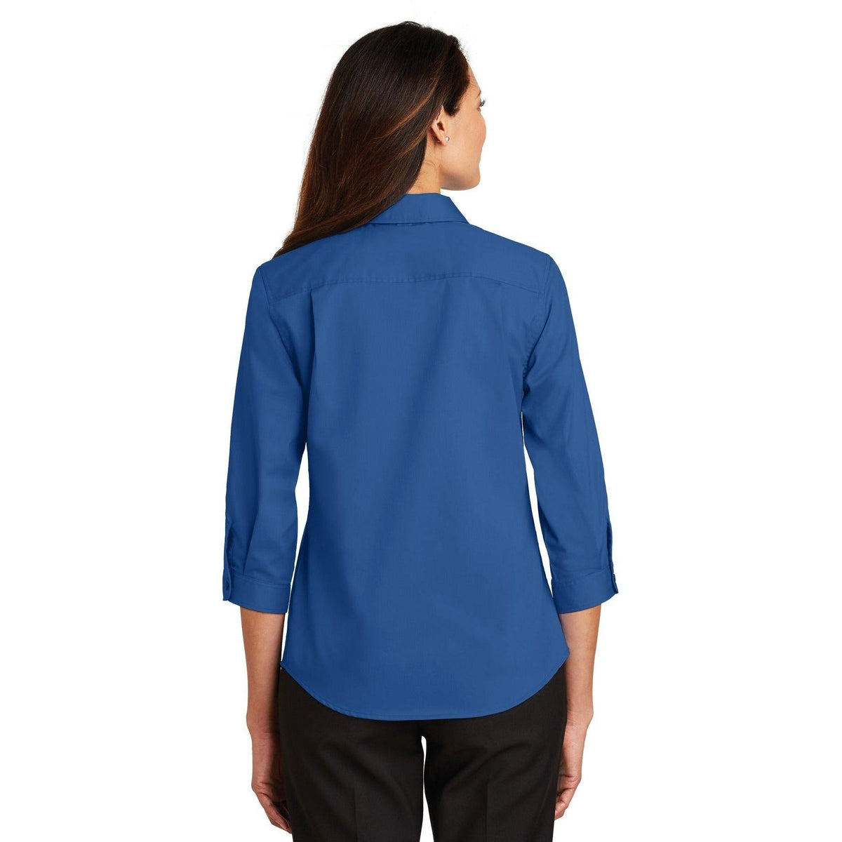no-logo Port Authority Ladies 3/4 Sleeve SuperPro Twill Shirt-Discontinued-Port Authority-Thread Logic