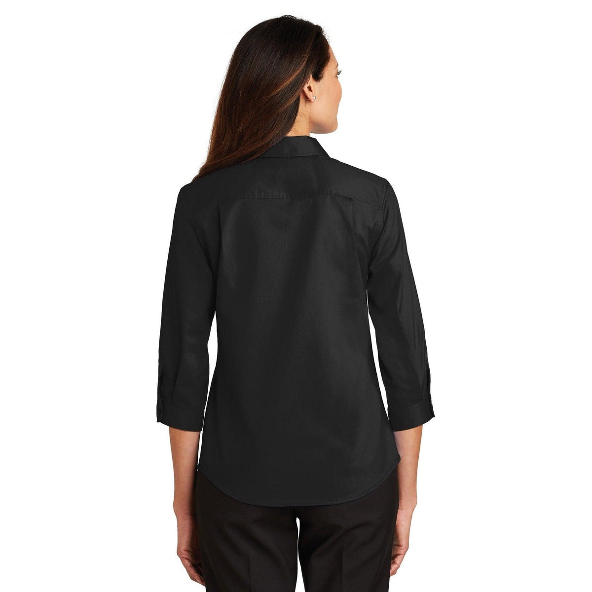 no-logo Port Authority Ladies 3/4 Sleeve SuperPro Twill Shirt-Discontinued-Port Authority-Thread Logic