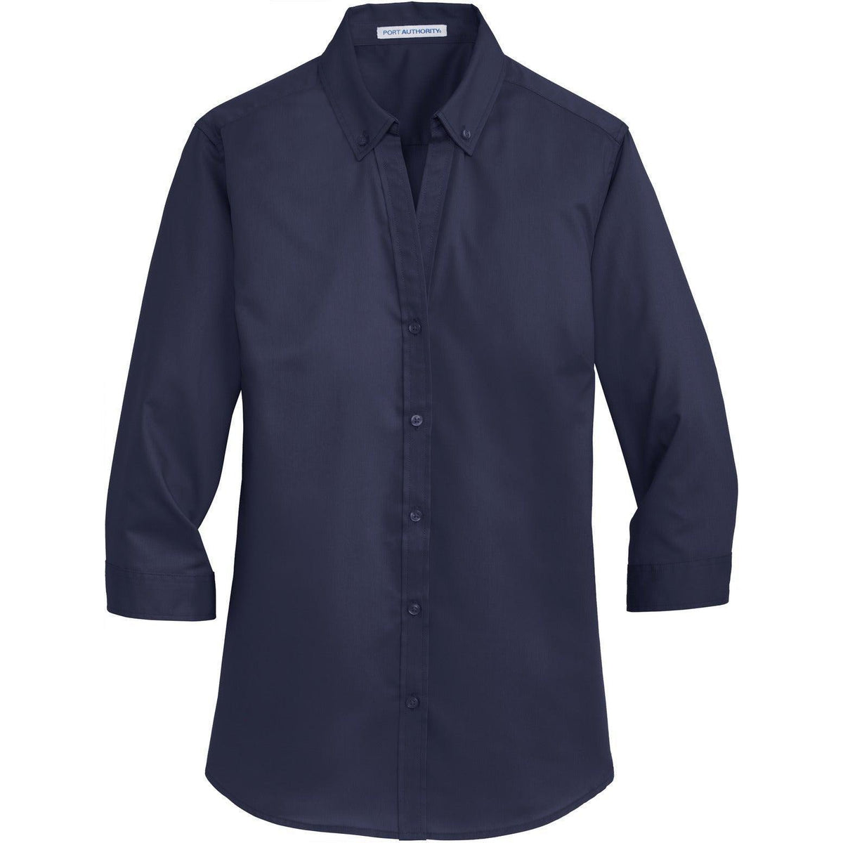 no-logo Port Authority Ladies 3/4 Sleeve SuperPro Twill Shirt