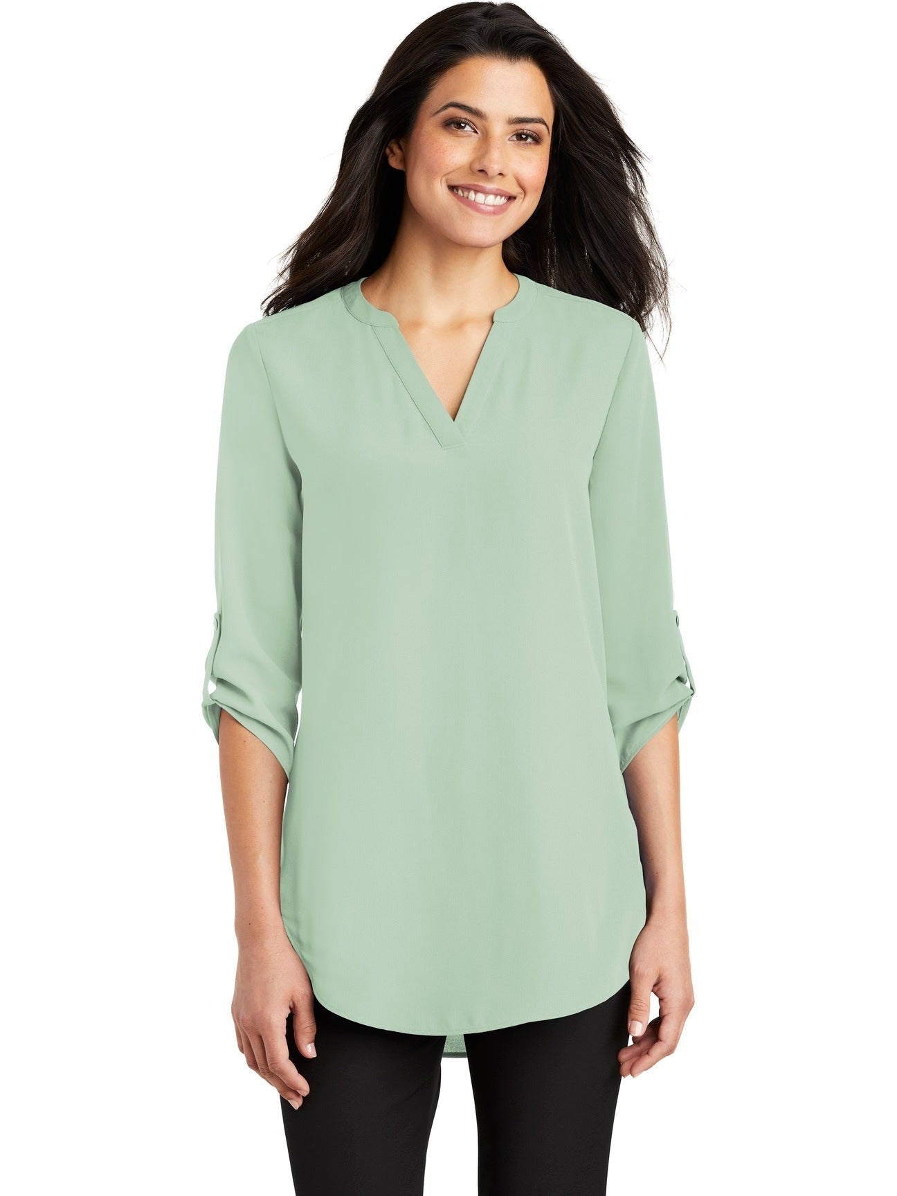 no-logo Port Authority Ladies 3/4-Sleeve Tunic Blouse-Regular-Port Authority-Thread Logic