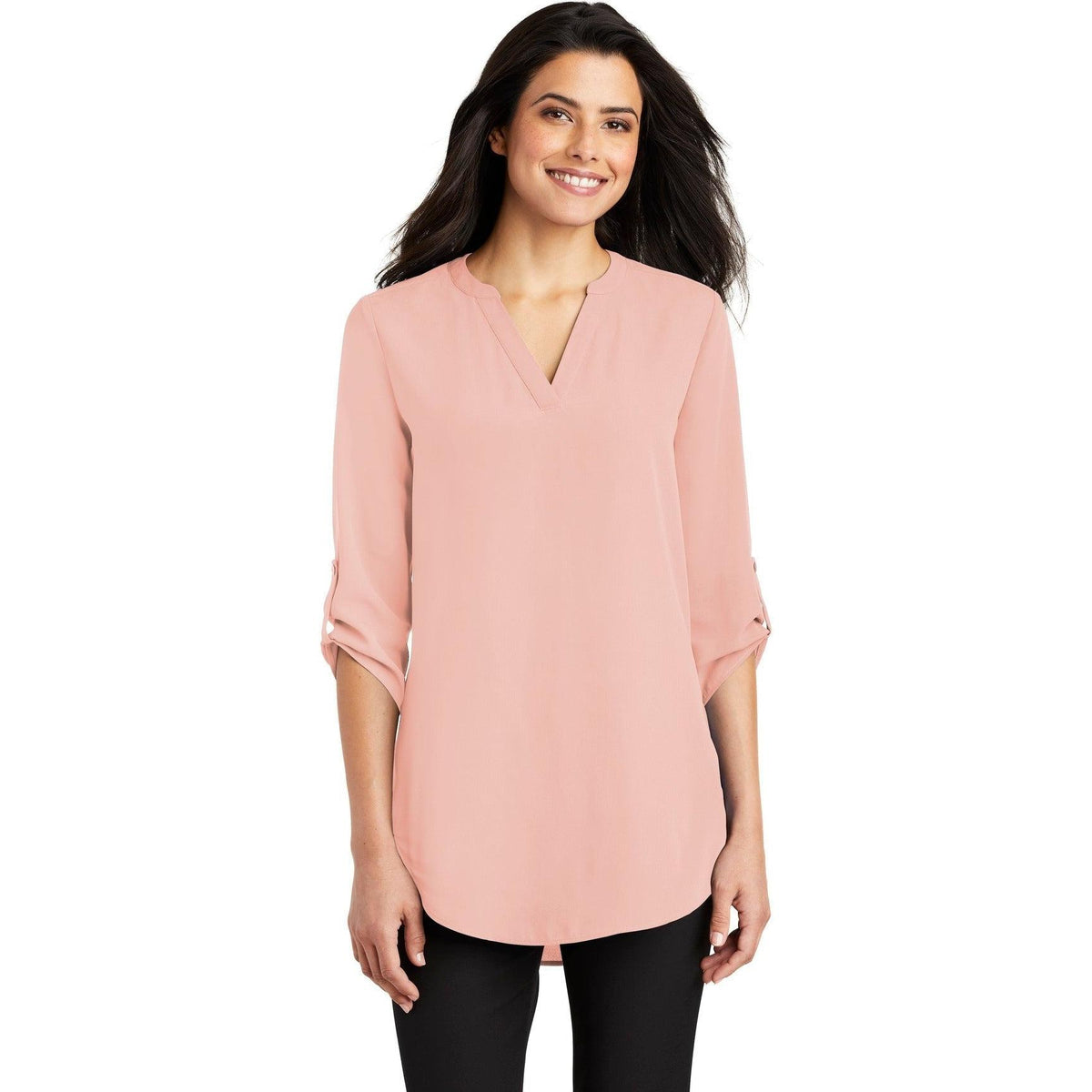no-logo Port Authority Ladies 3/4-Sleeve Tunic Blouse-Regular-Port Authority-Thread Logic