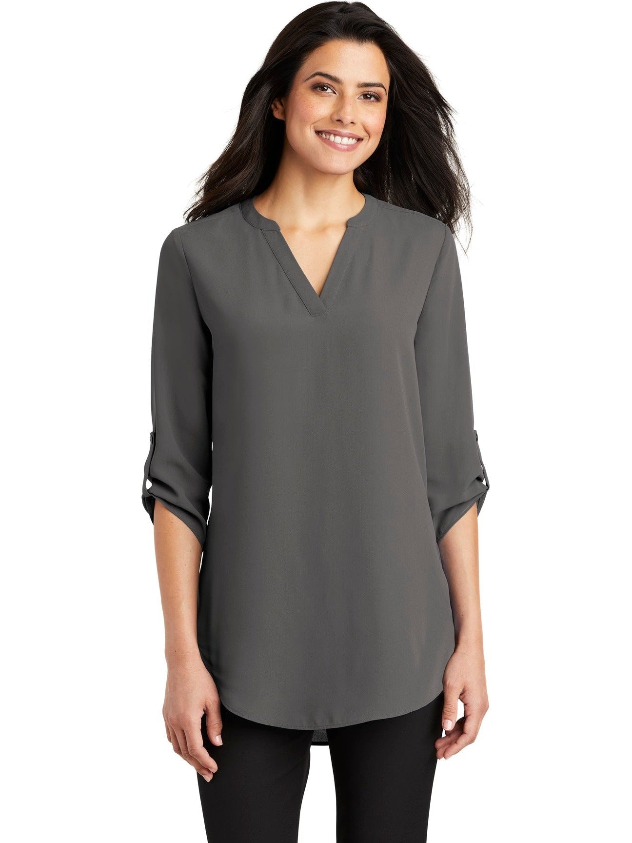 no-logo Port Authority Ladies 3/4-Sleeve Tunic Blouse-Regular-Port Authority-Thread Logic