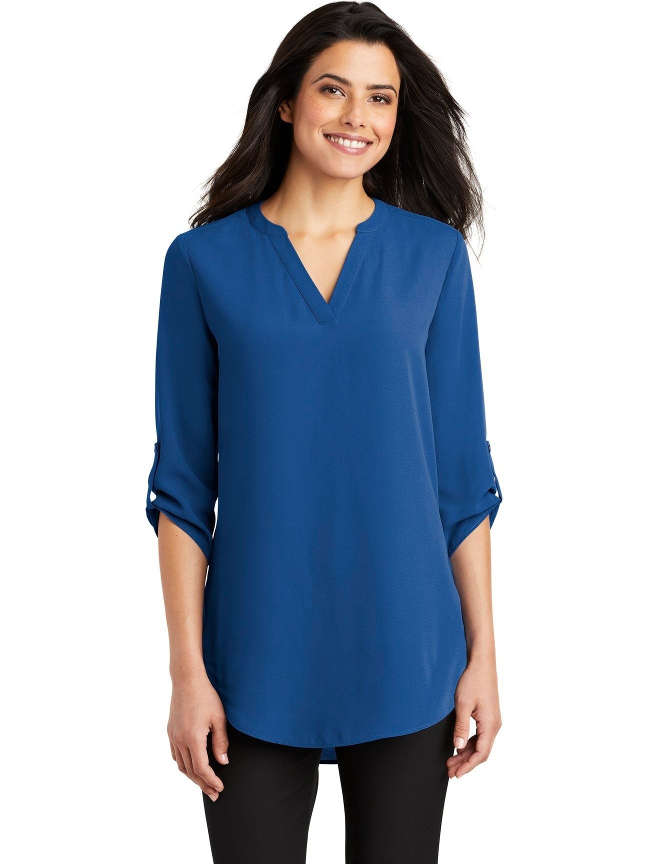no-logo Port Authority Ladies 3/4-Sleeve Tunic Blouse-Regular-Port Authority-Thread Logic