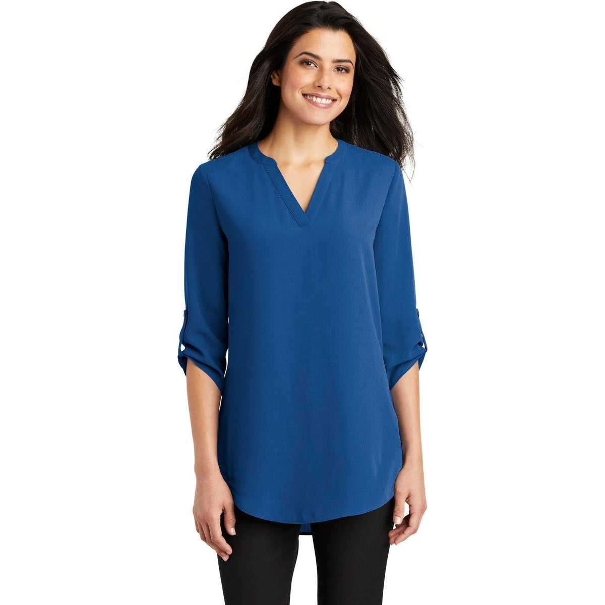 no-logo Port Authority Ladies 3/4-Sleeve Tunic Blouse-Regular-Port Authority-Thread Logic