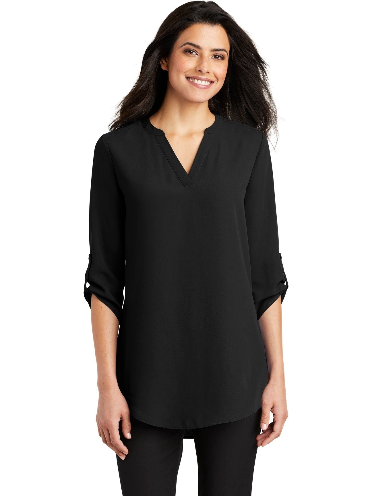no-logo Port Authority Ladies 3/4-Sleeve Tunic Blouse-Regular-Port Authority-Thread Logic